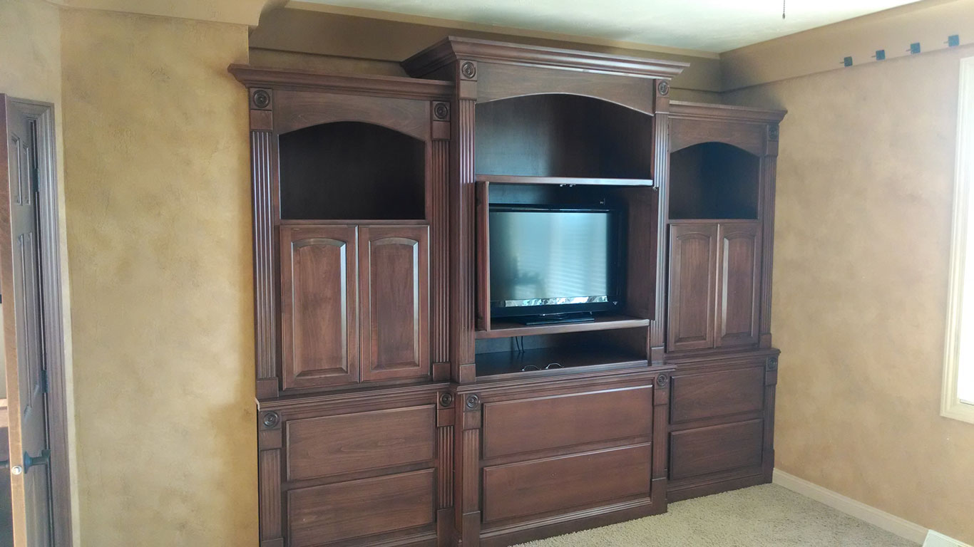 Custom built entertainment center